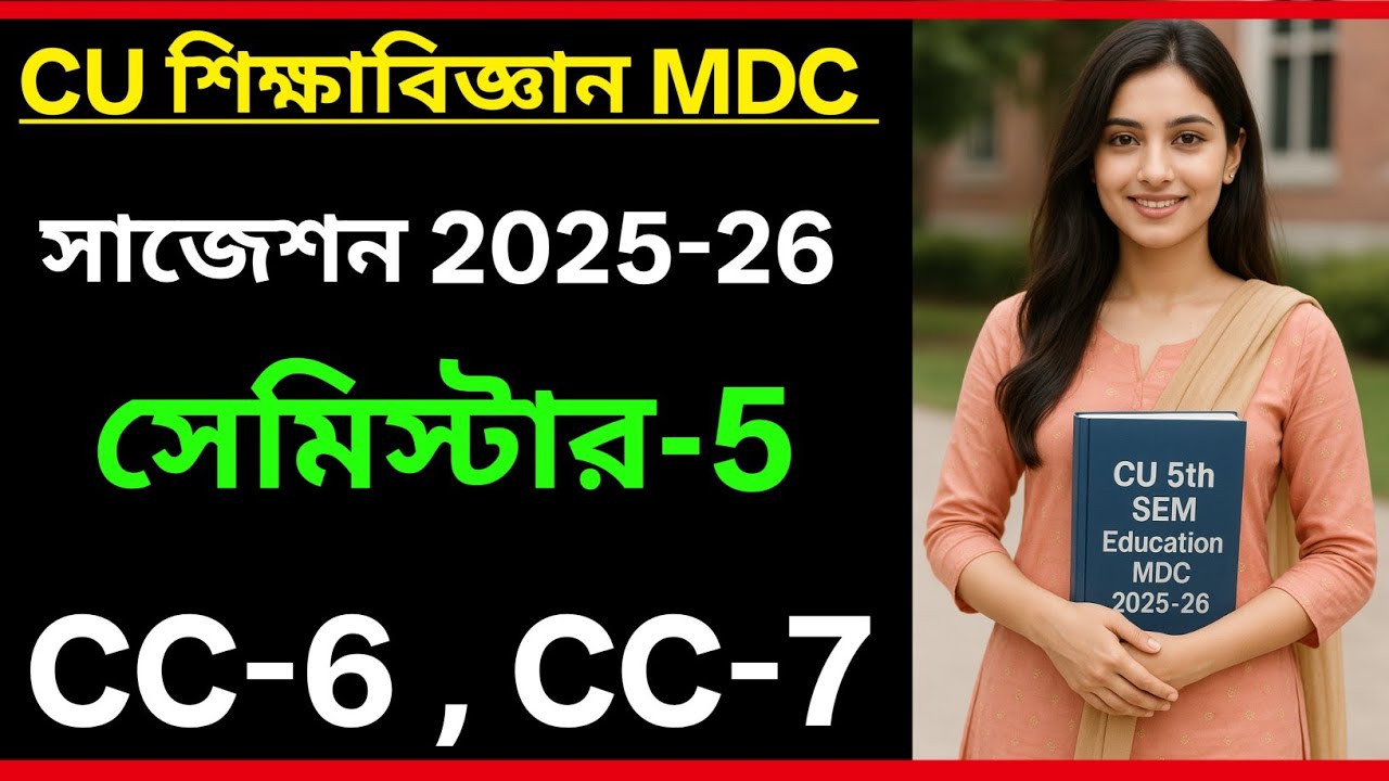 CU 5th semester education general suggestion 2025-26 | CU 5th semester education general | CCF MDC 
