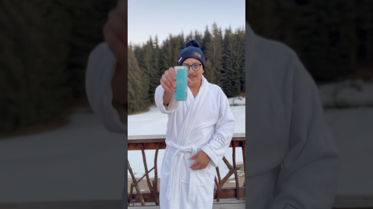 Drinking Ice-Cold Red Bull in Extreme Freezing Temps! 🥶❄️ ASMR