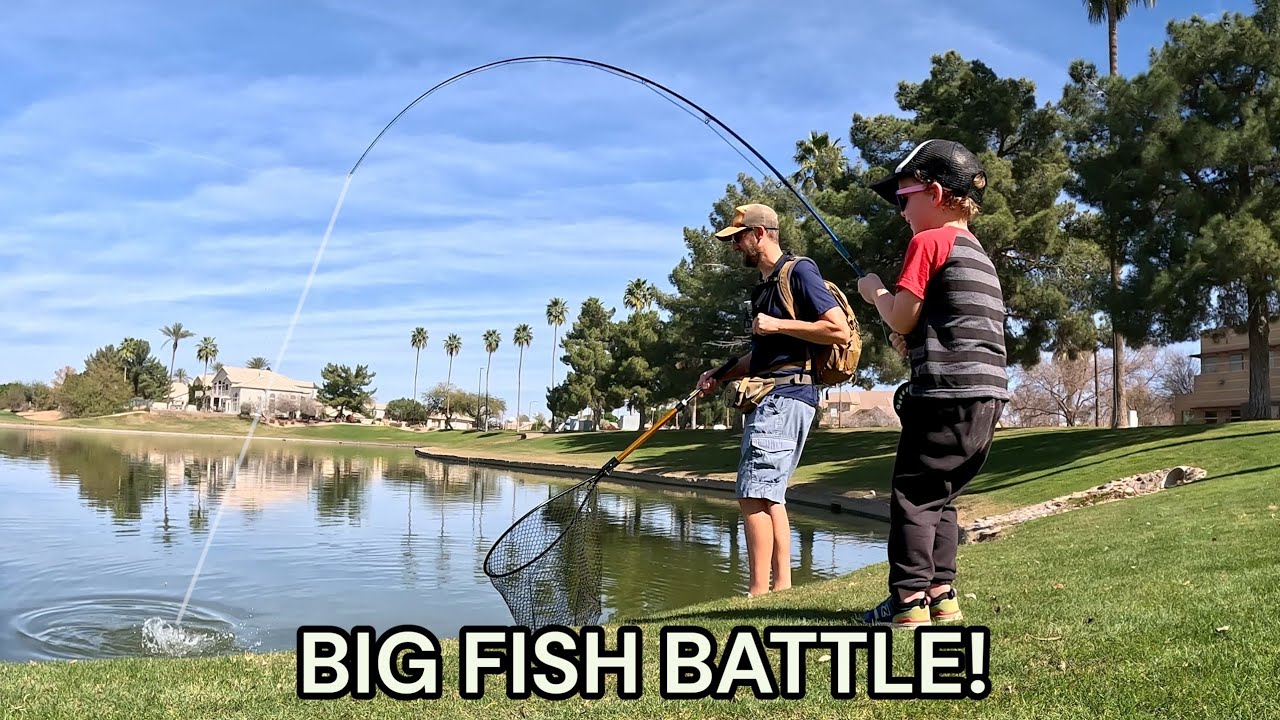 Battling Big Fish on the Fly Rod with My 3 Year Old!