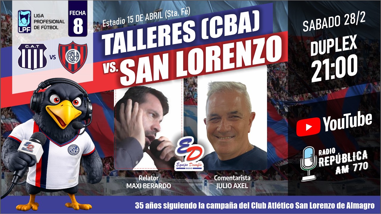 ⚽️ TALLERES (Cba) vs SAN LORENZO | Reacciones en VIVO | #EquipoDesafio 🔴 🔵 #sanlorenzo