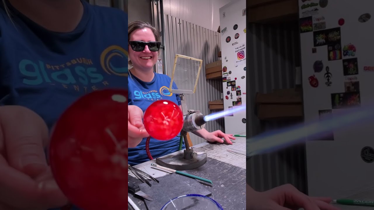 Implosion Pendant Demo-Borosilicate flameworking, Creative Principles
