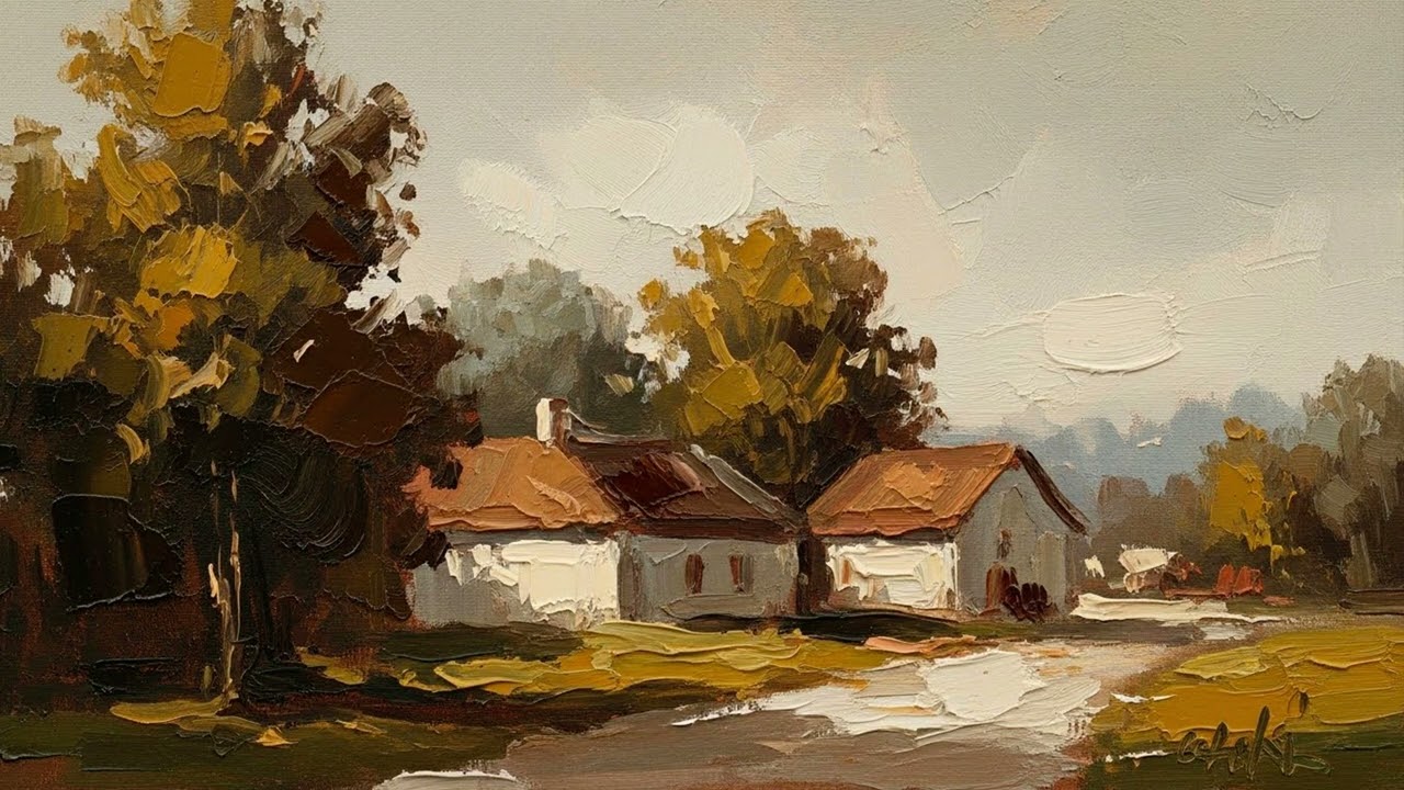 Turn Your TV Into Art I Quiet Rural Landscape Painting I 2 Hours I 4K