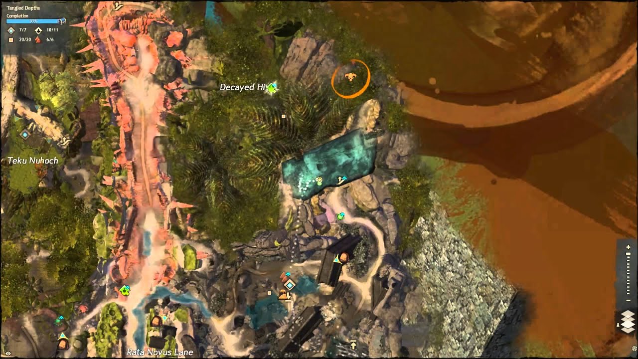 Tangled Depths -  Ancient Power Core Hero Challenge & Lost  Lab Locator achievement