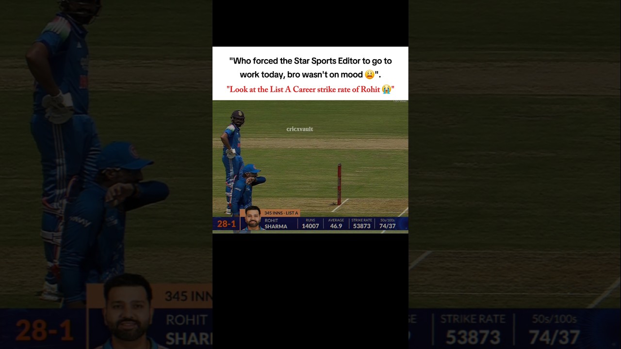 Star Sports Editor just gave 53000+ Strike Rate to Rohit Sharma! Bro wasn't on mood 😫😭