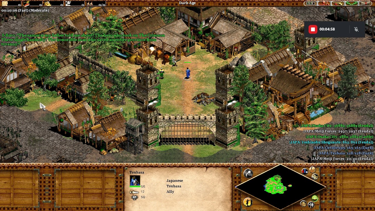 Age of empires 2 custom scenario: Tsubasa's tale II (part 1) (No commentary)