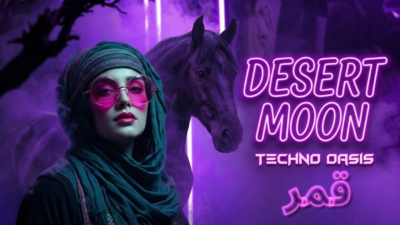 قمر🔥Desert Moon Techno – قمر الصحراء تكنو#arabictechno #technodance #arabicbeats