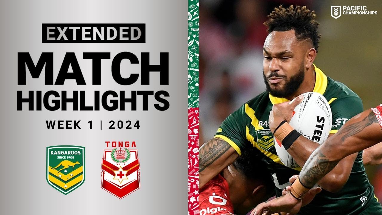 NRL Highlights | Pacific Championships 2024 | Kangaroos v Tonga XIII | Extended Highlights