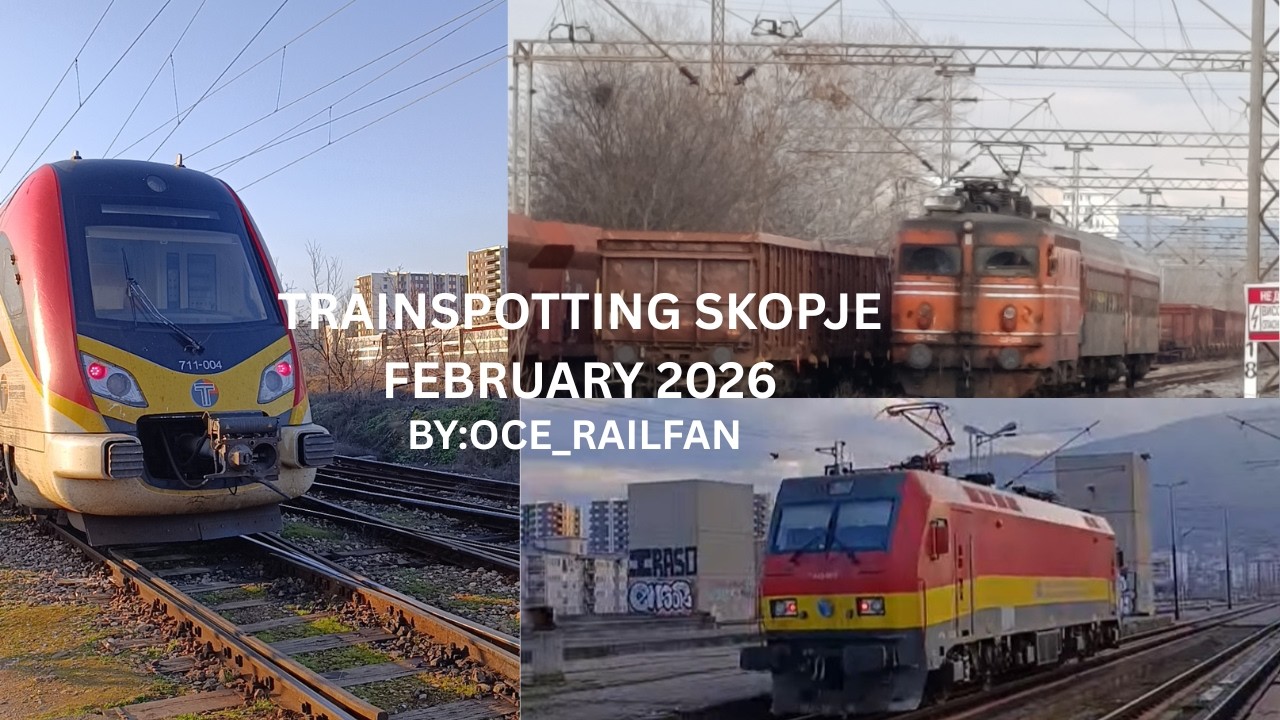 Trains in Skopje, February 2026