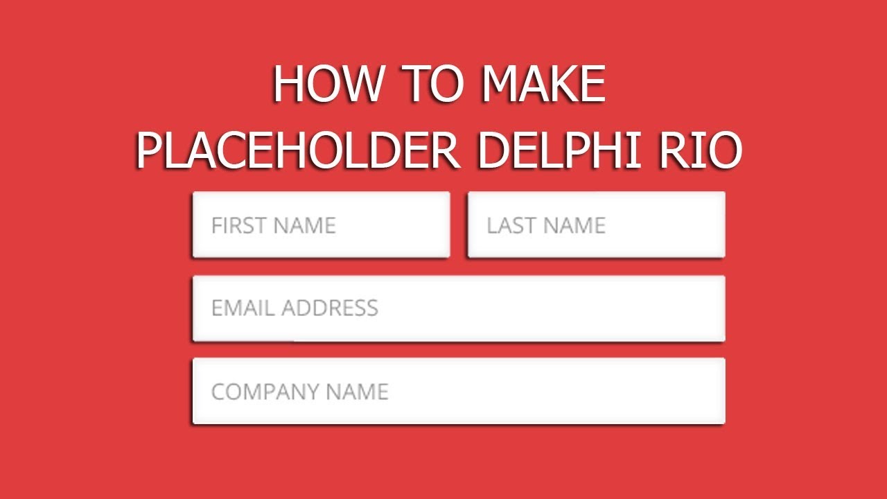 Cara Buat Placeholder di Delphi Rio