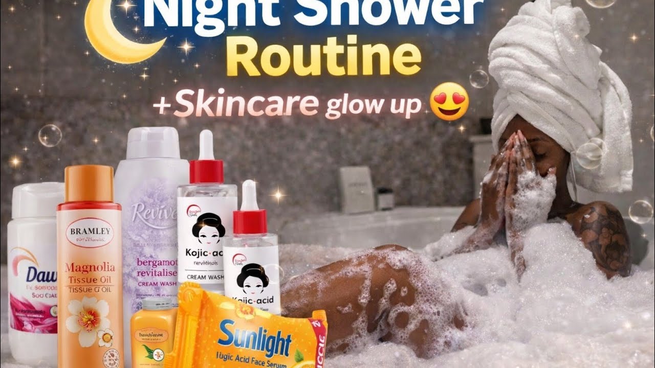 Night Shower Routine+Skincare Glow up ✨🛀🧼🚿| Relax & Reset 