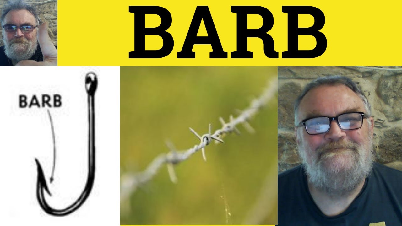 🔵 Barb Meaning - Barbed Definition - Barb Examples - CPE Vocabulary - Barb Barbed
