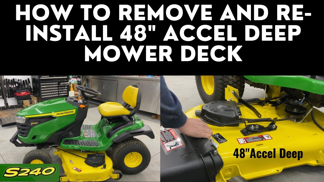 How to Remove Mower Deck John Deere S240 Lawn Tractor