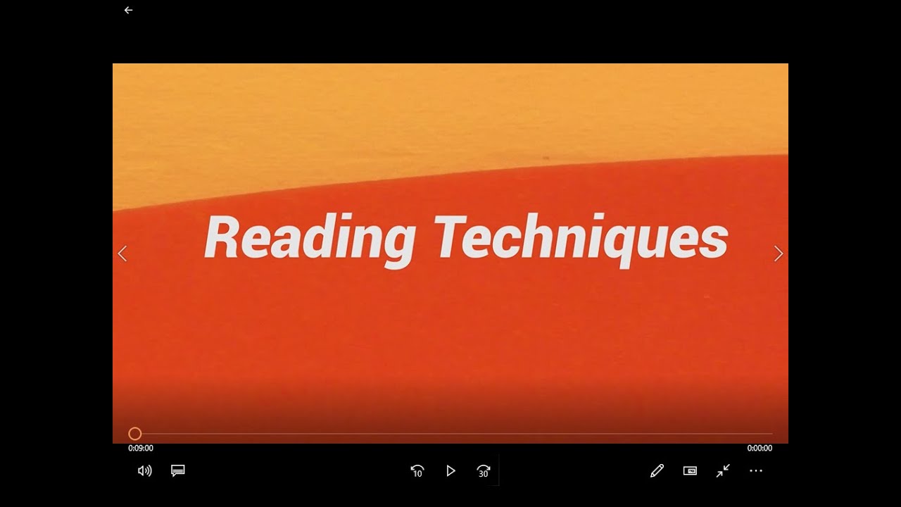 Reading Techniques فنيات القراءة الصحيحة