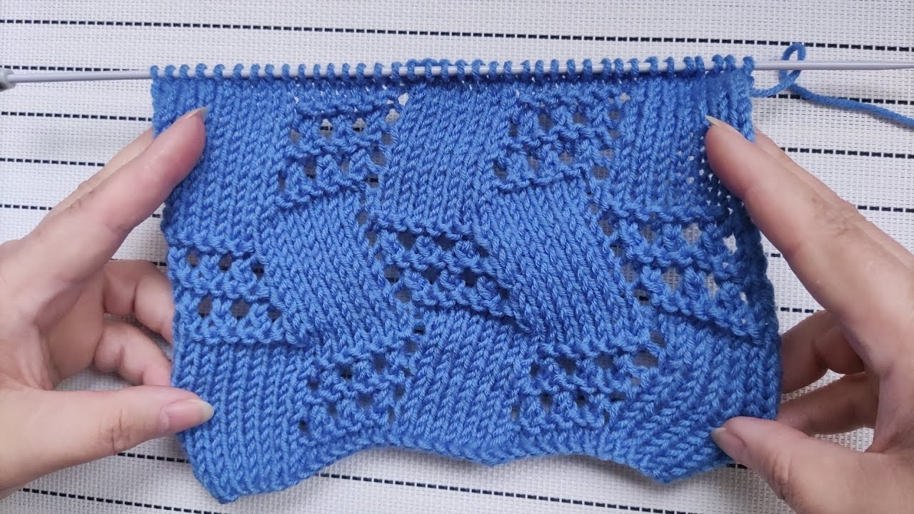 Checker Knit Stitch Pattern| Schachbrettmuster stricken| Punto Scacchiera| Punto tablero de ajedrez