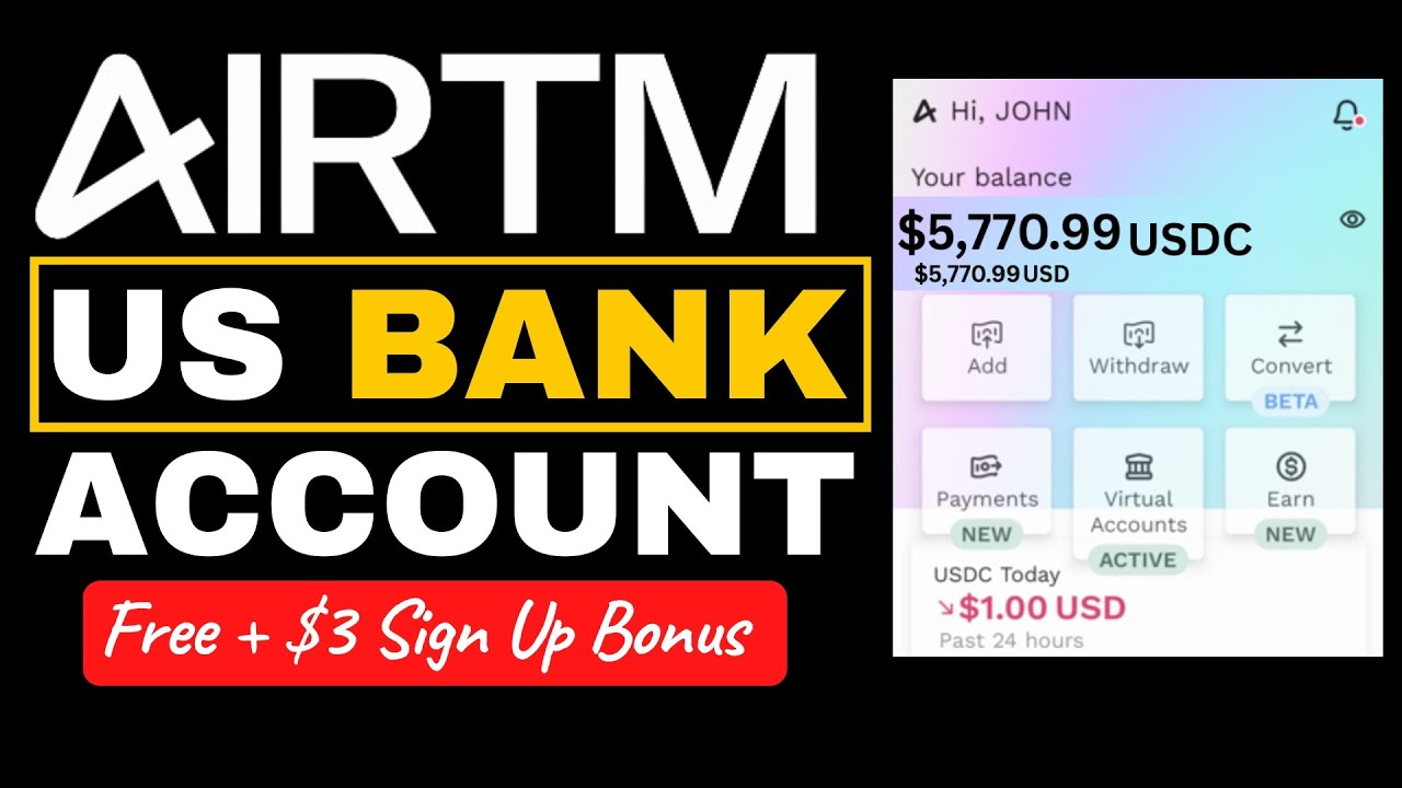Get a FREE US Virtual Bank Account on AirTM (No SSN Required!)