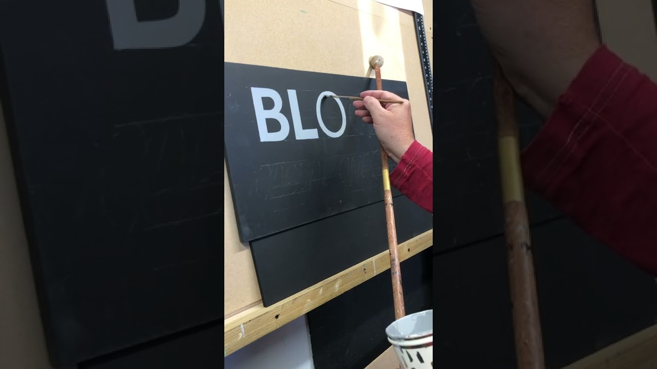 Freehand hand painted Block lettering Signwriting