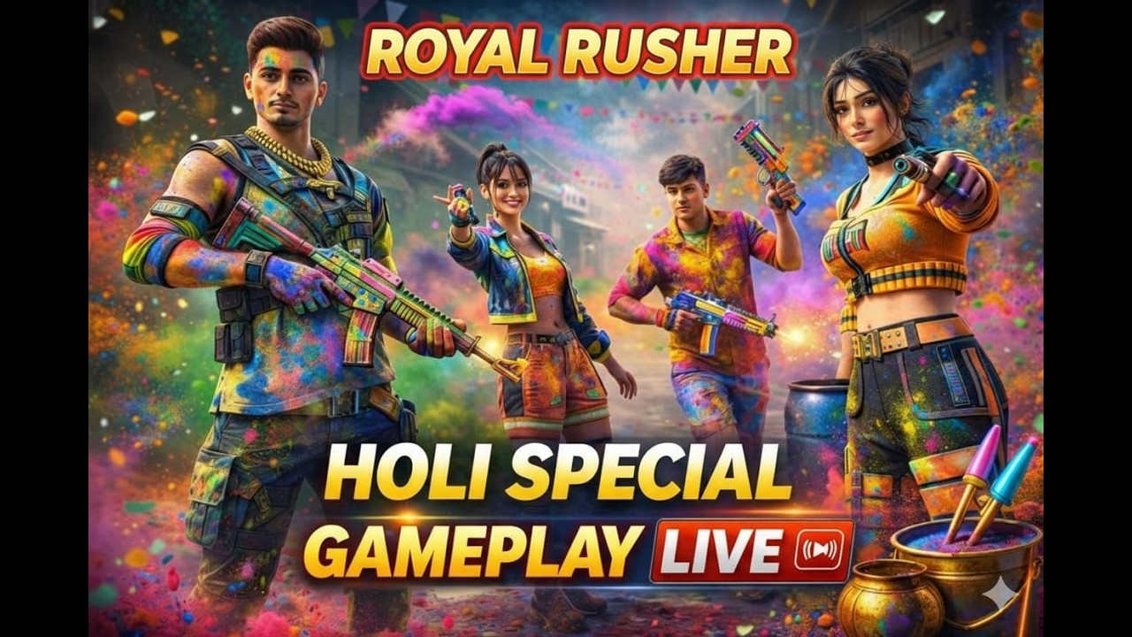 Royal Rusher Live 🔥 Holi Special Color Battle Begins! 🌈  #scarfall #scarfalllive #scarfallgameplay