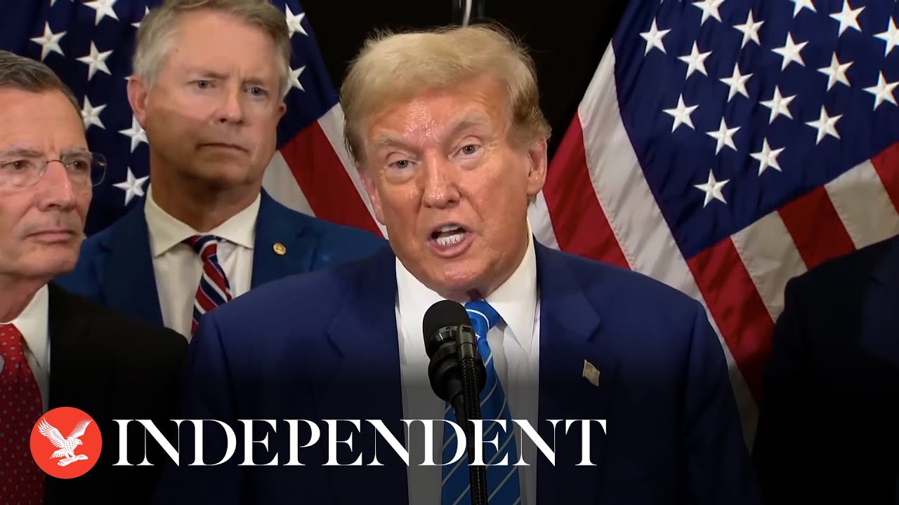 Watch in full: Donald Trump's first speech on Capitol Hill since January 6