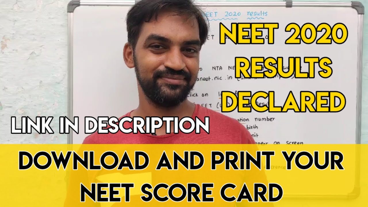 NTA released NEET 2020 results | How to download NEET Score card