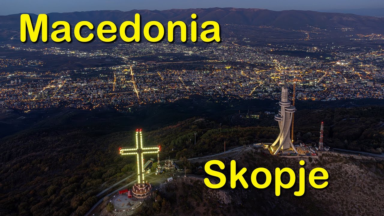 Skopje - Macedonia (Evening footage from Vodno Mountain)
