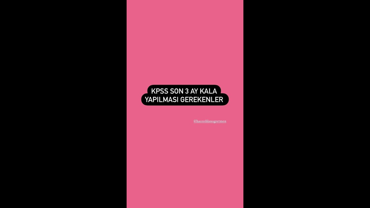 Son 3 ay yapılması gerekenler..
