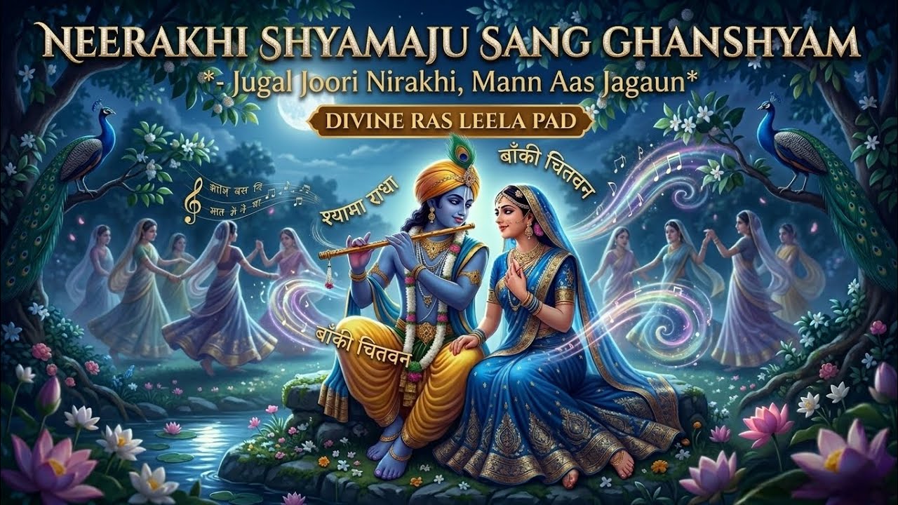 ​Neerakhi Shyamaju Sang Ghanshyam | Divine Braj Ras Leela Pad | Radha Krishna Yugal Darshan