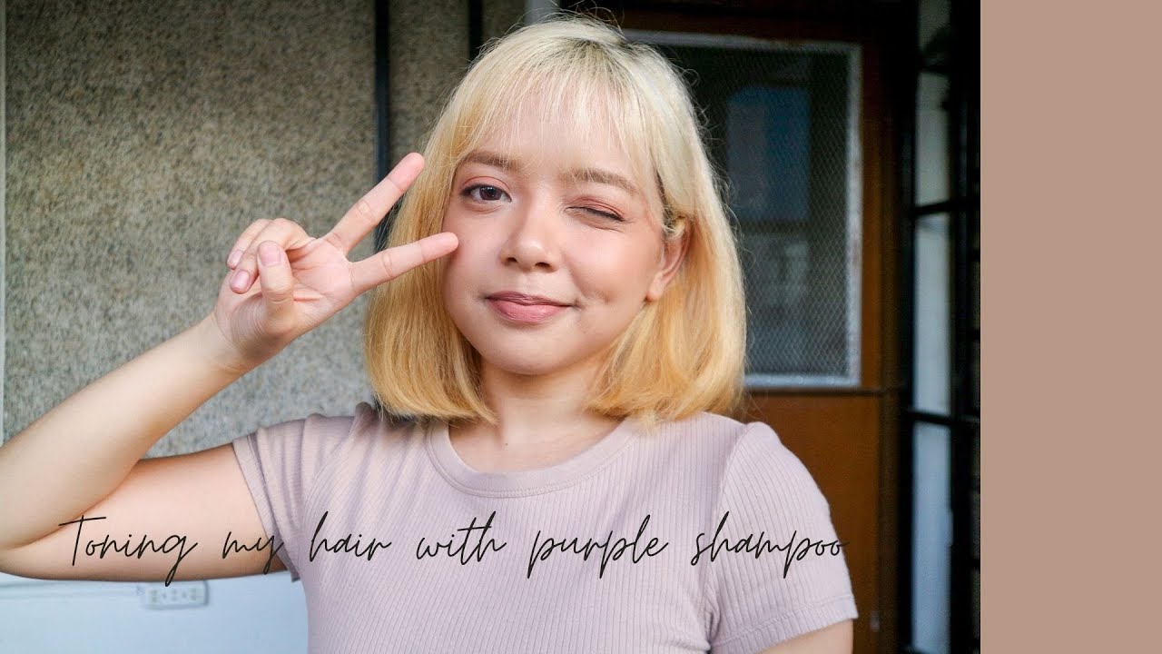 Toning my Brassy Blonde Hair with Purple Shampoo | Before and After | kimeatscookies