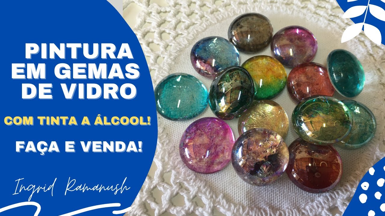 КАК ПОКРАСИТЬ СТЕКЛЯННЫЕ ДРАГОЦЕННОСТИ СПИРТОВОЙ КРАСКОЙ🔥✨