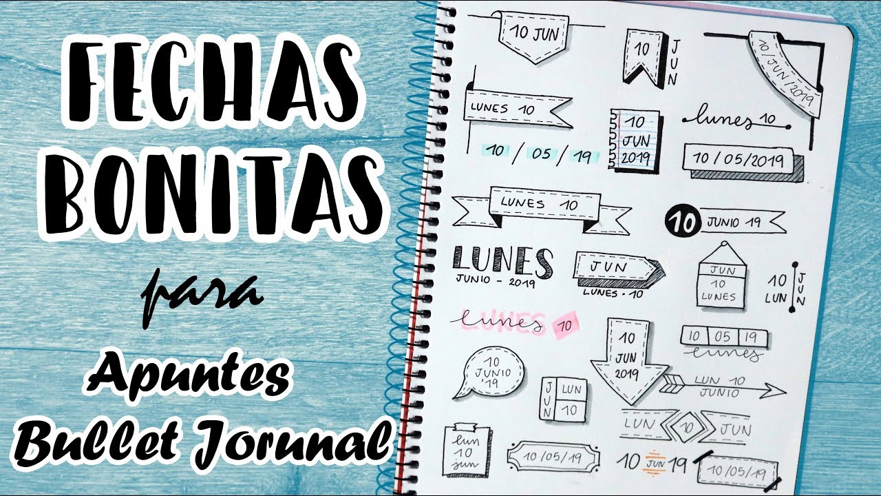 📆 FECHAS BONITAS para APUNTES BONITOS y BULLET JOURNAL 📒