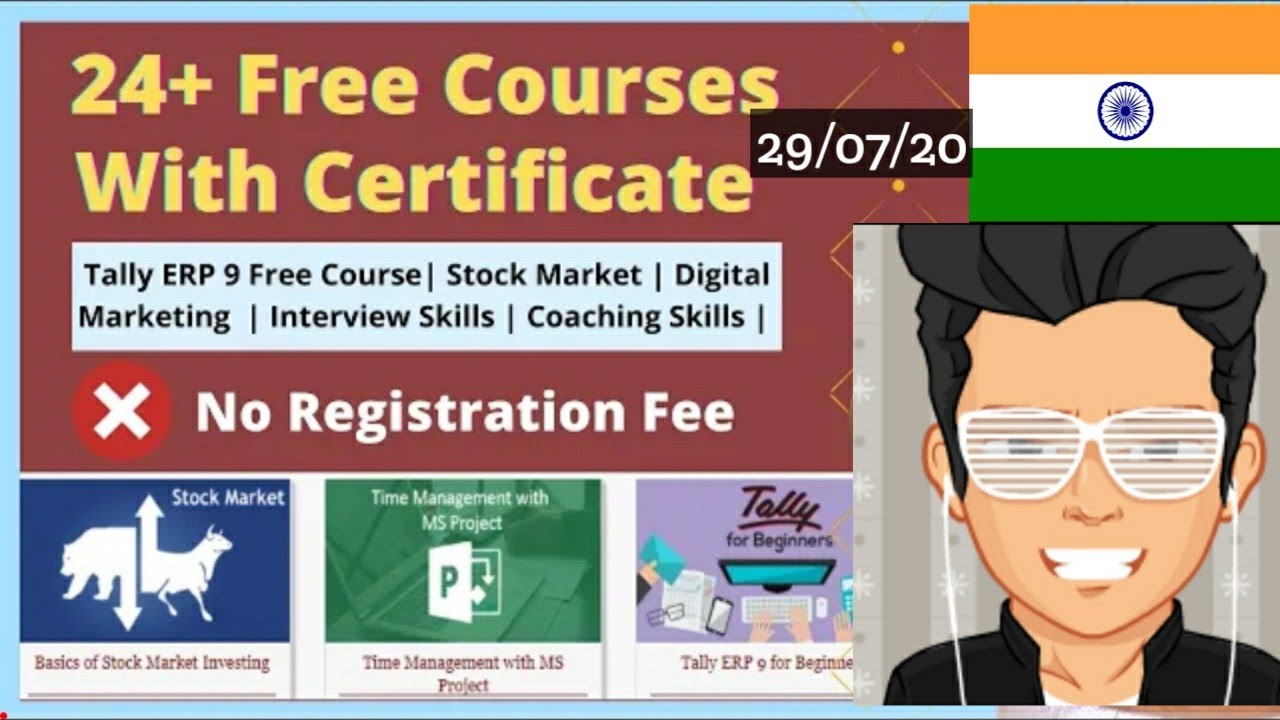 Free Tally ERP9 Certification Course | 24 + Free Courses With Certificate | Get Verified Certificate