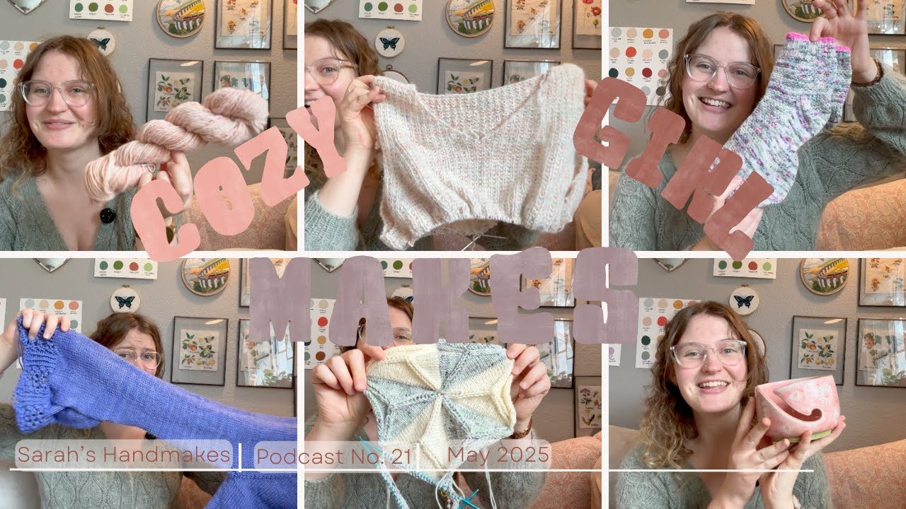 Cozy Girl Makes Ep 21! 🧶💕 working on languishing WIPS and  finishing spring knitting plans 🏁