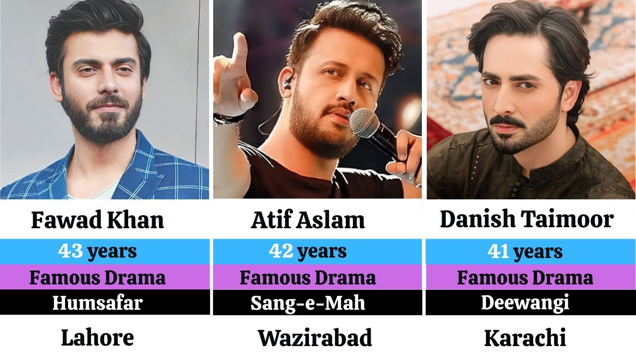 Top 50 Pakistani Male Actors | Age, City & Famous Dramas (2025 Update)
