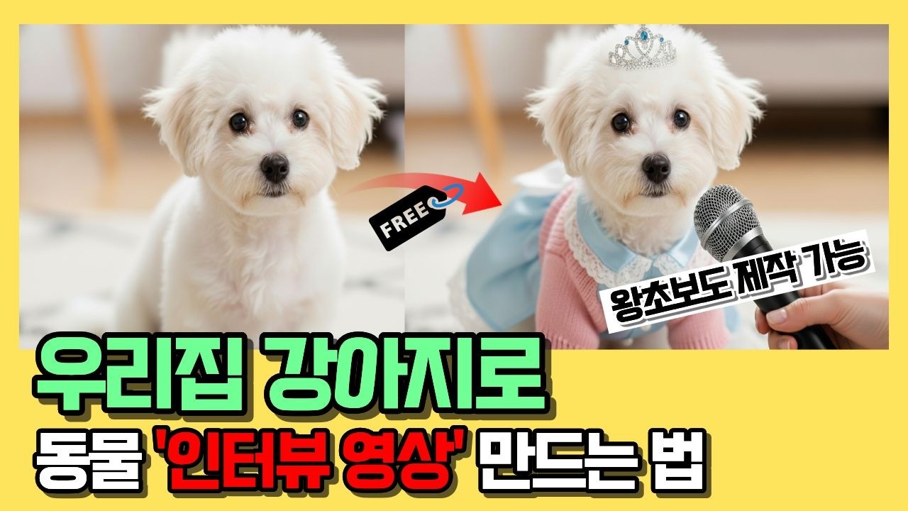 구글 제미나이 구독 없이 AI 동물 인터뷰 영상 만들기 (무료 제작 가능)