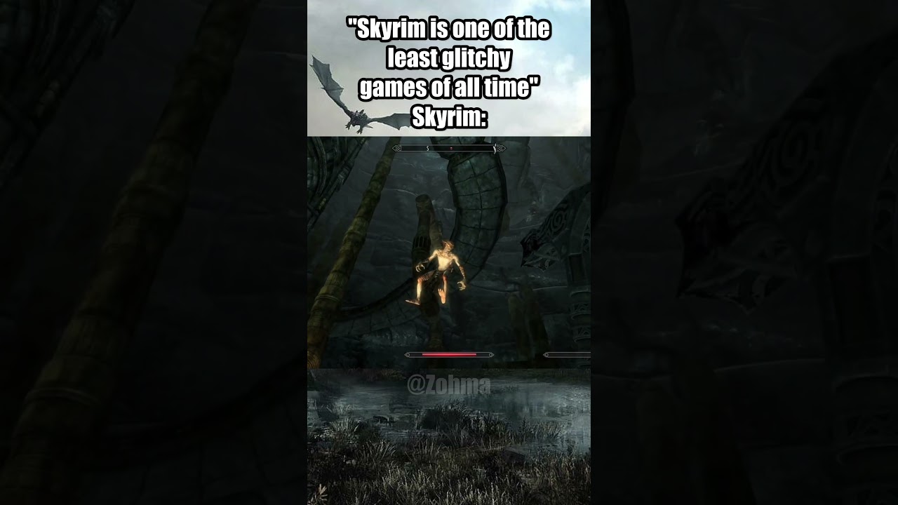 Skyrim действительно глючит? Глюк с парящими фалмерами