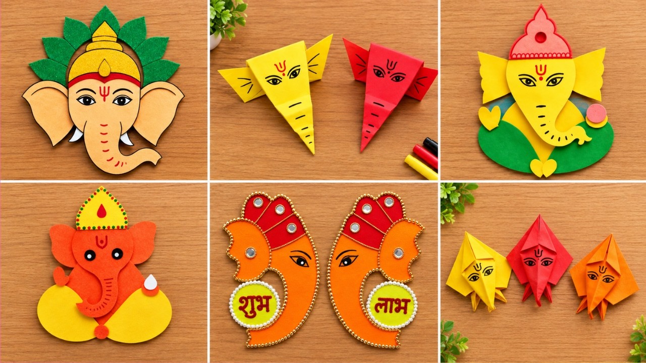 6 Easy Ganesh Chaturthi Craft Ideas 🙏 | DIY Ganpati Crafts & Decoration Ideas at Home