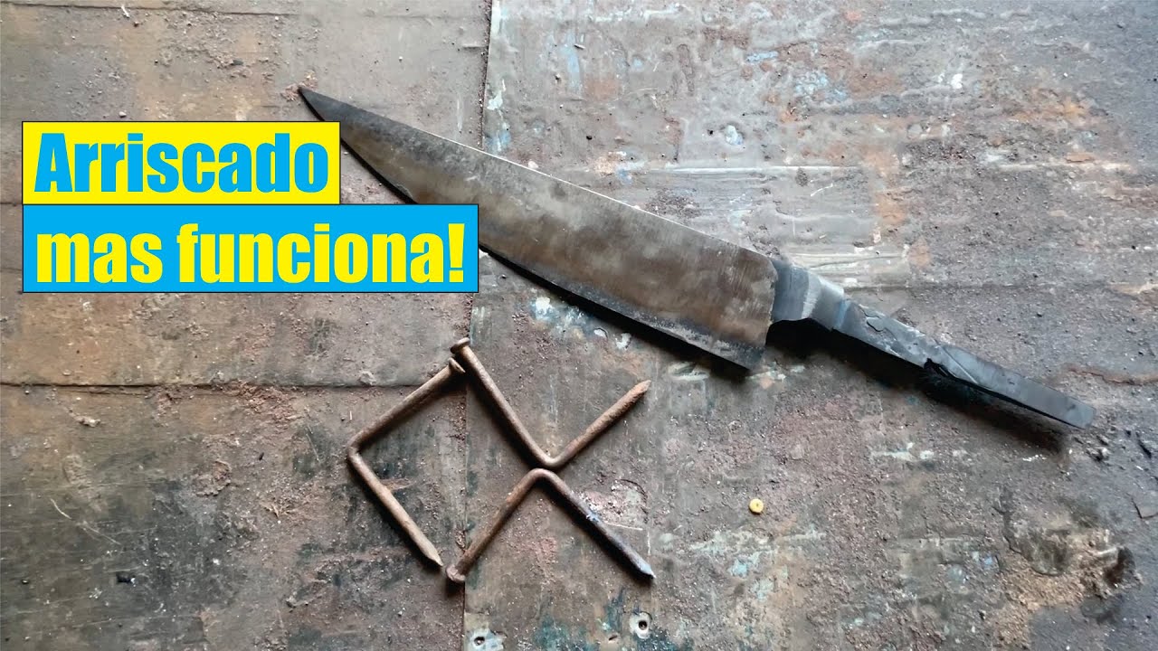 Como desempenar uma l&acirc;mina de faca. [ARSENAL CAIPIRA]