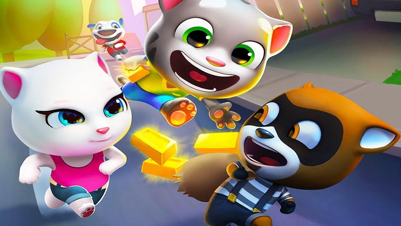 Talking Tom Gold Run - General Tom vs The Robber Run Flying Side World Sky Gameplay 2019