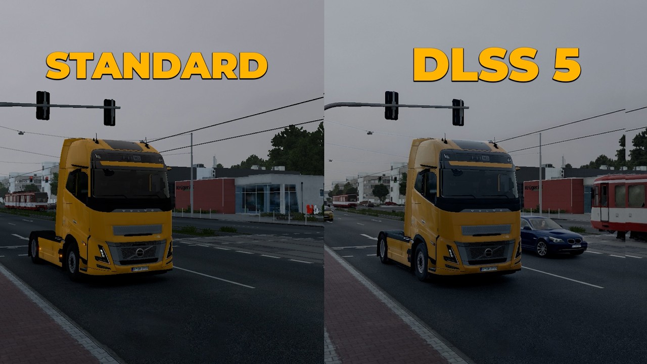 ETS2 + DLSS 5 MOD - Before & After Graphics Comparison