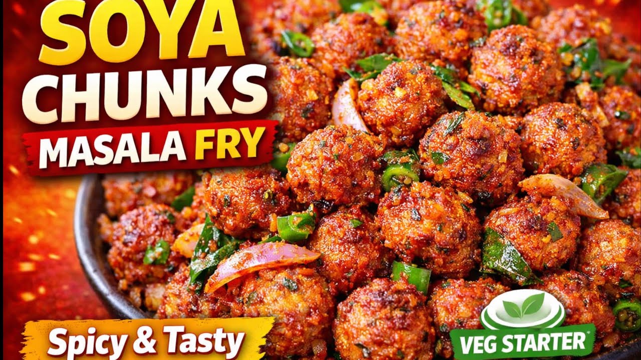 Spicy Soya Chunks Masala Fry | Healthy Protein Recipe😋