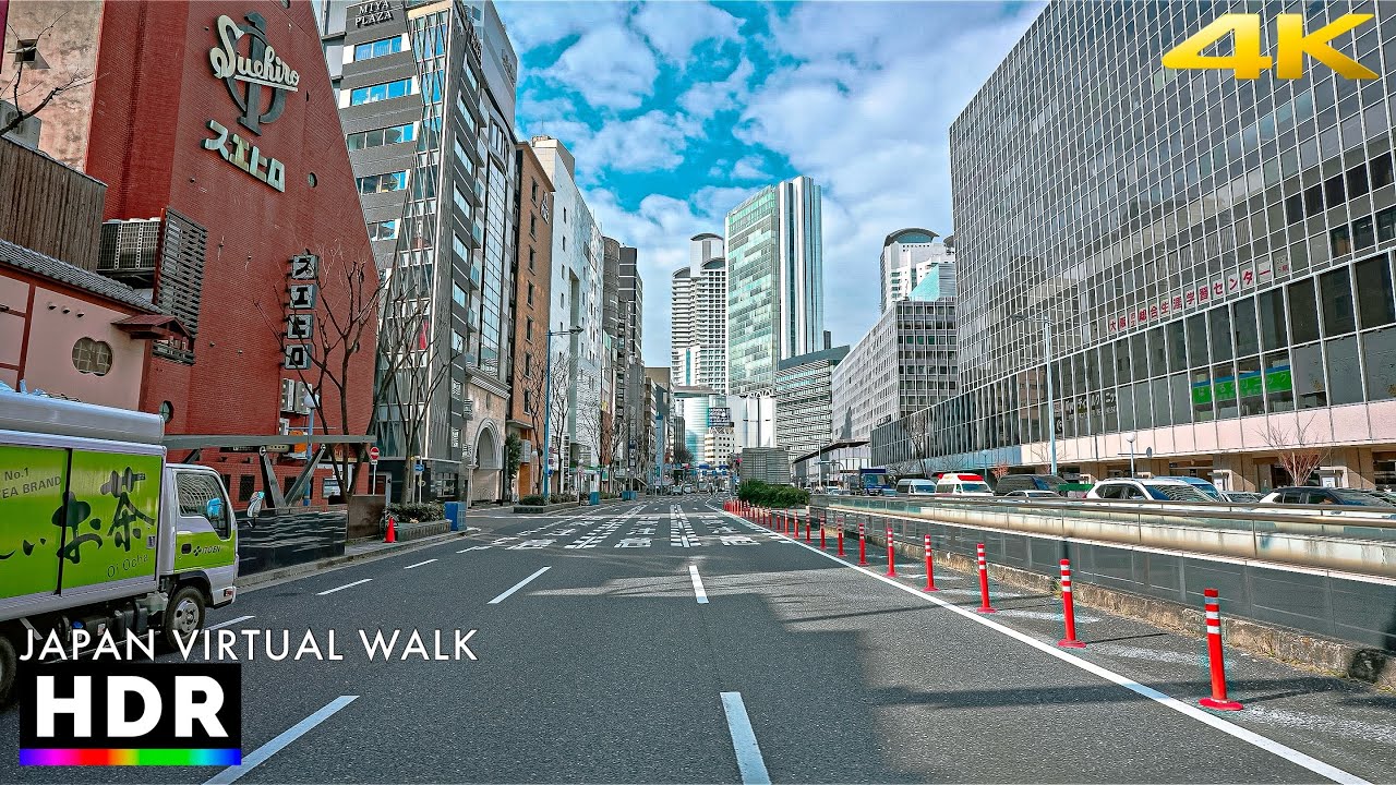 Osaka Umeda Morning Walk, Japan • 4K HDR