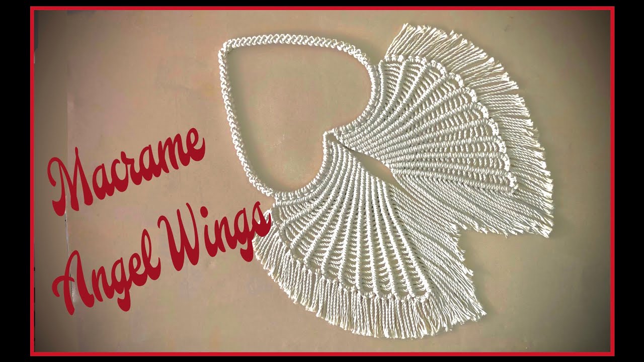 Macrame Angel Wings wallhanging tutorial