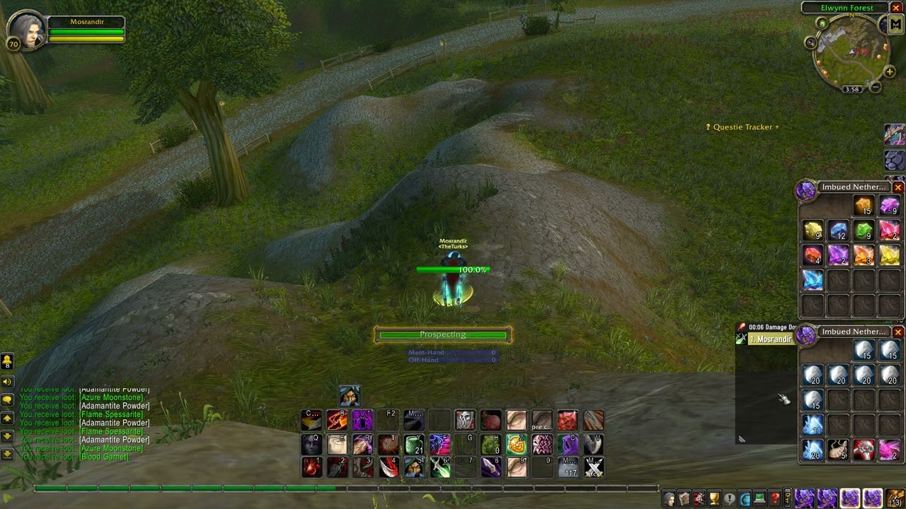 WoW TBC Gold Farm JewelCrafting - Adamantite Ore Prospecting