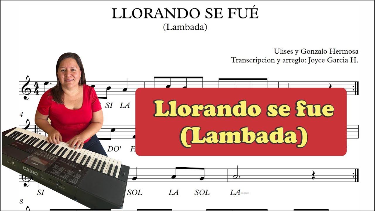 ✅🎶🎻 Llorando se fue - LAMBADA (partitura)