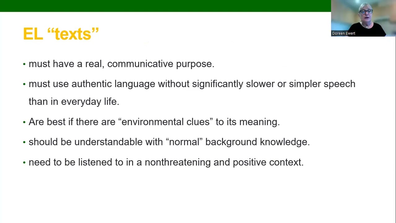 Doreen Ewert: Building Listening Proficiency with Extensive Listening and Fluency Activities