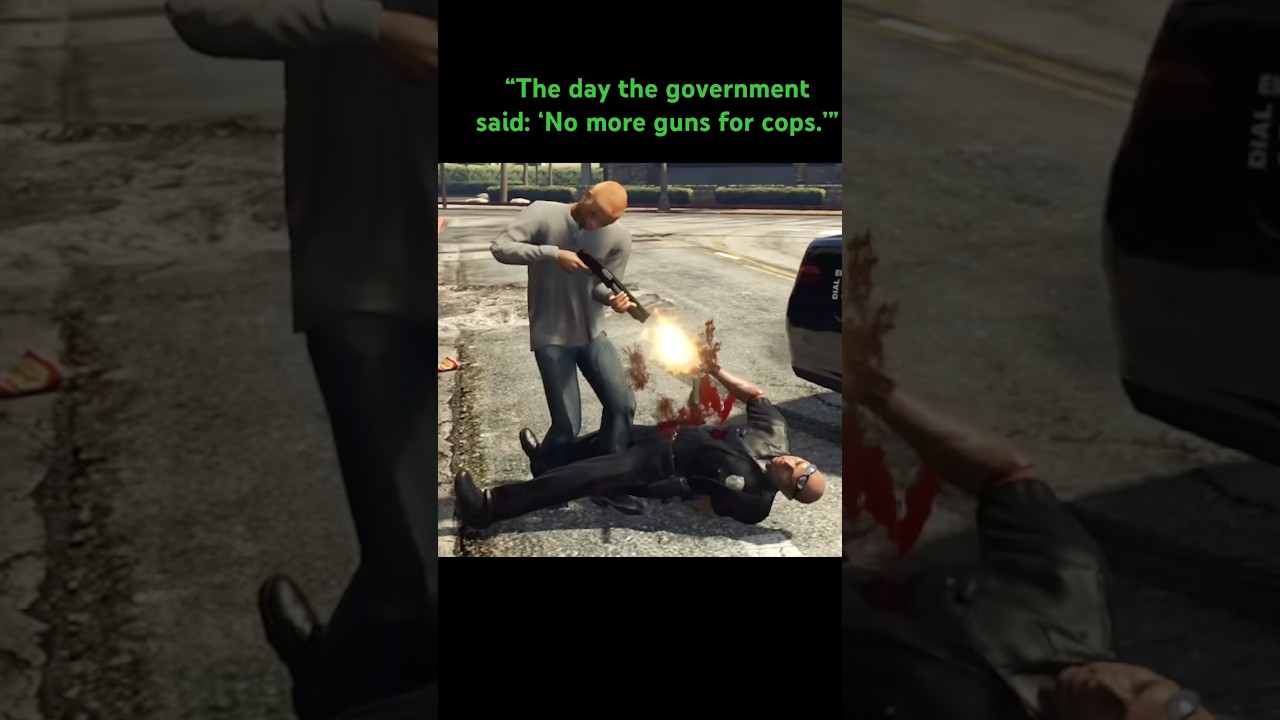 &ldquo;When the government banned cops from using guns. #shorts #gta