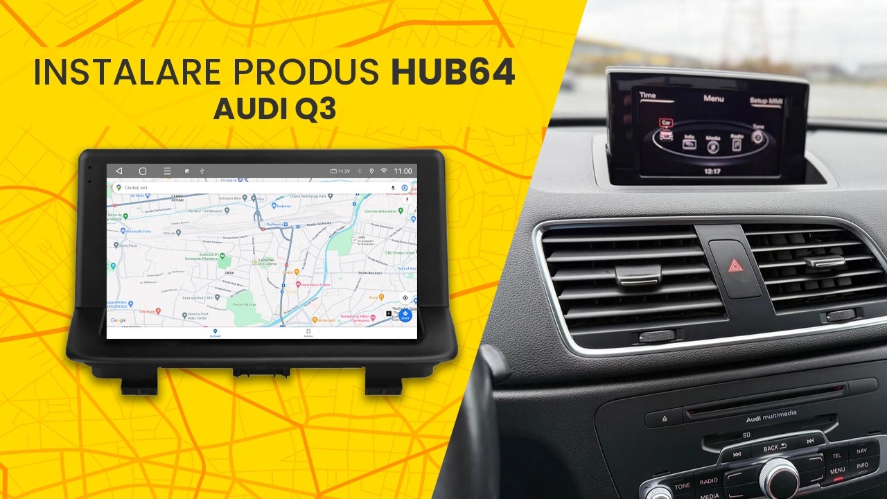 Android 13 Audi Q3 - 4GB RAM & 64GB Memorie interna - HUB64 & Navigatii Bacau
