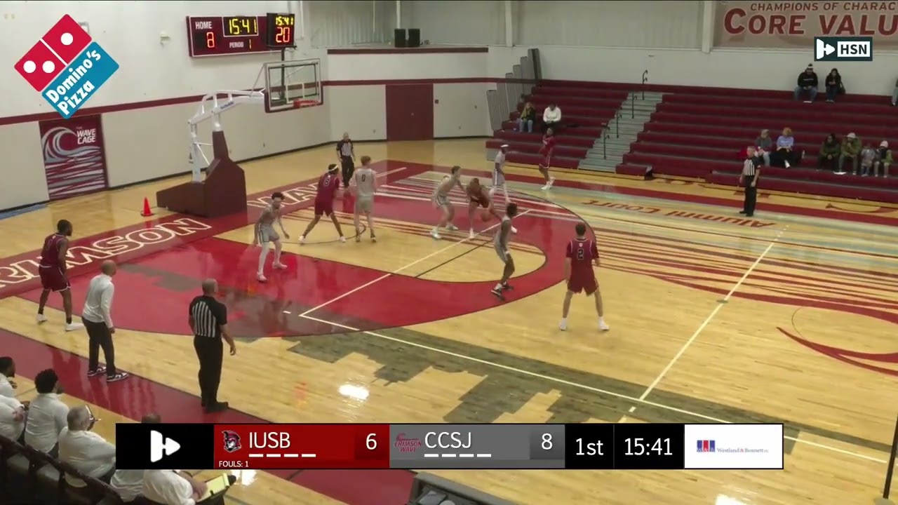 CCSJ Men's Basketball Vs IU South Bend 1st Half- Kyle Mathas