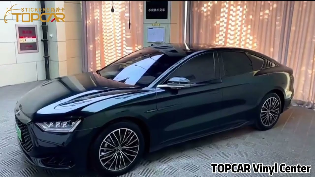 TOPCAR Endless Mountain Green PET Car Wraps Vinyl Film PET-118