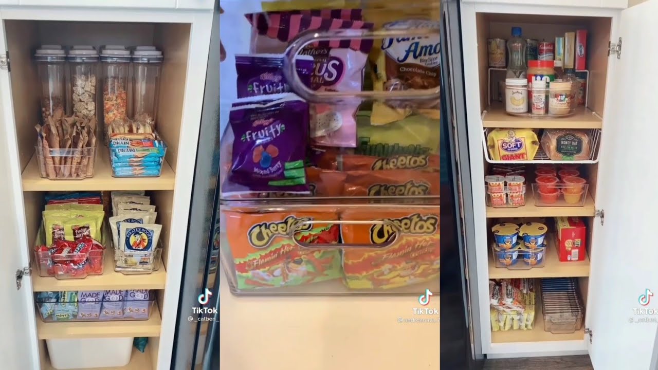 satisfying pantry snack restock and organizing 🍑🍥🍡