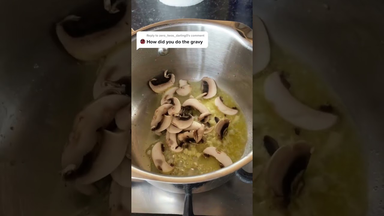 Savory Mushroom Gravy & Schnitzel Recipe #mushroom #gravy #schnitzel #fyp #tasty